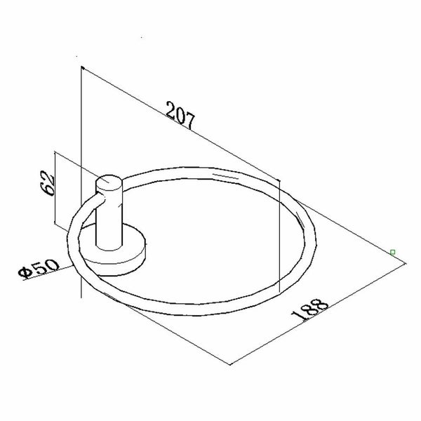 Brushed Nickel Hand Towel Ring Carousel 3