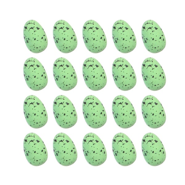 20Pcs Simulation Colorful Plastic Easter-Eggs Bright PlasticEggs Decoration Carousel 2