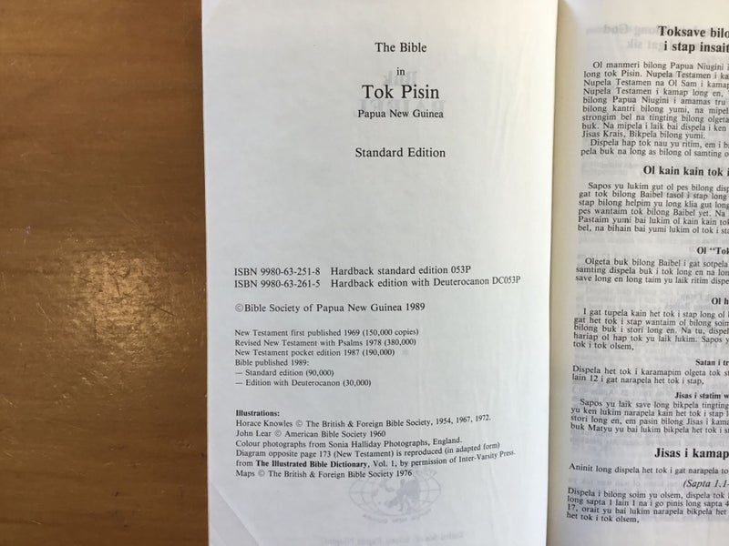 Buk Baibel- The Bible in Tok Pisin (Papua New Guinea) Carousel 2