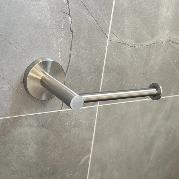 Brushed Nickel Toilet Paper Roll Holder Carousel 1