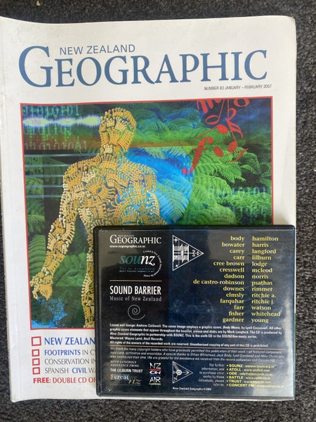 New Zealand Geographic - contains CD Sound Barrier Music of New Zealand Carousel 4