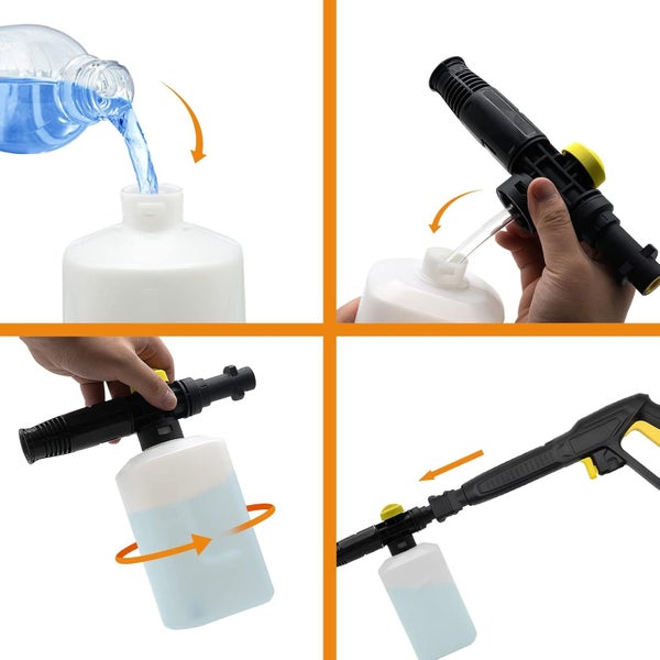 750ml KARCHER Foam Cannon High Pressure Washer K2 - K7 Water Blaster Attachment Carousel 2