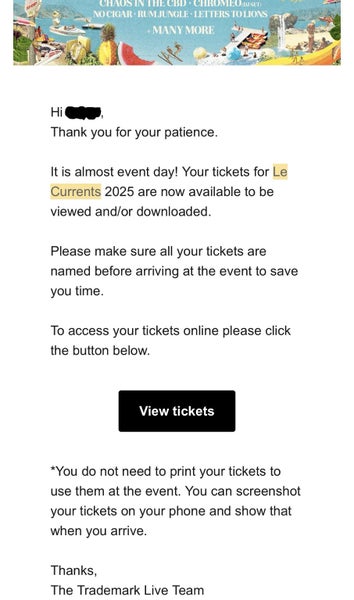 2x LE CURRENTS GA TICKETS Carousel 2