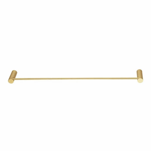 Single Towel Rack Rail 600mm Knurled Brushed Yellow Gold Carousel 2