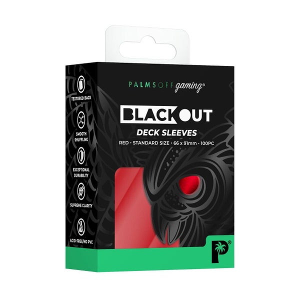 Palms Off: Blackout Deck Sleeves (100) - Red Carousel 2
