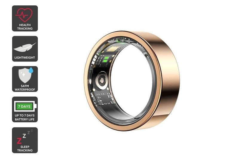 Kogan Aura Smart Ring (Rose Gold, Size 8) Carousel 1