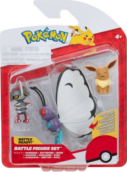 Pokemon: Battle Figure Set - Eevee #2, Pawniard, Butterfree With Stand Carousel 2