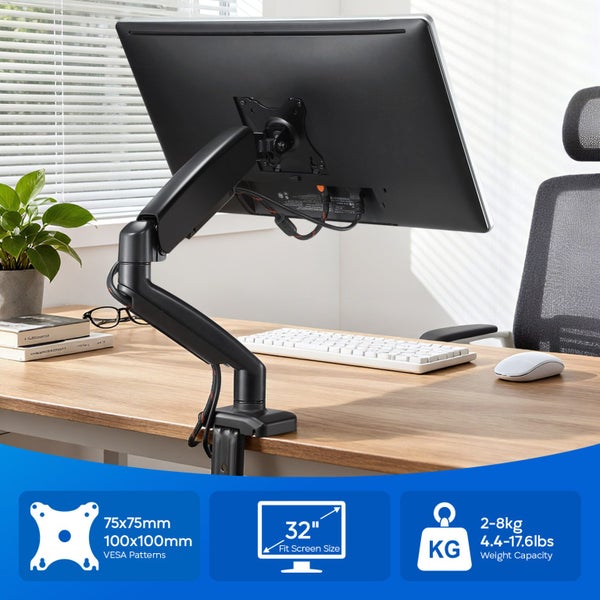 Monitor Riser Stand Single Arm Gas Spring Holder 13-32Inch Carousel 1