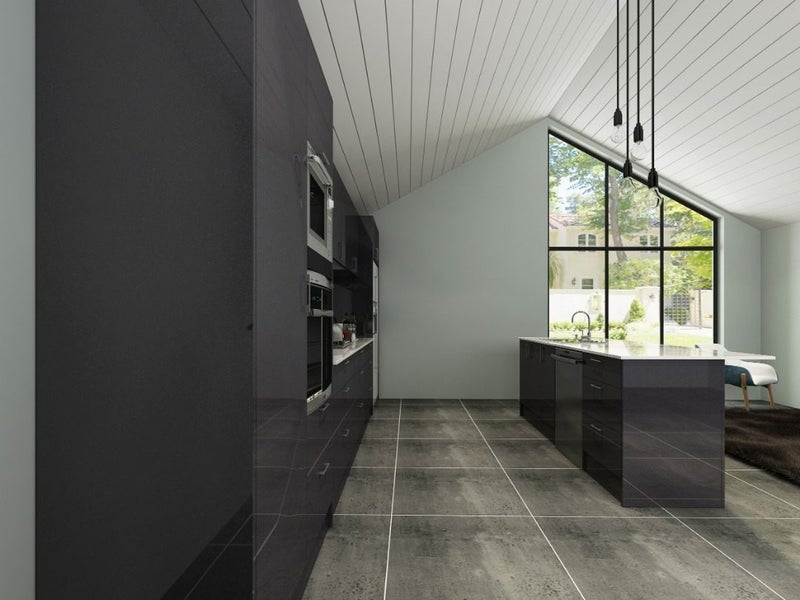 Complete Galley Kitchen Cabinets, Glossy with Laser edges doors, Soft Close. Carousel 1