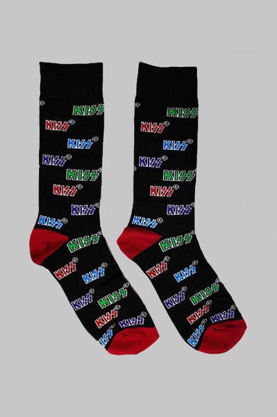 KISS Coloured Logos Pattern Ankle Socks Carousel 3