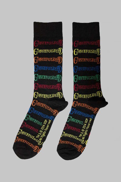 Grateful Dead Coloured Logos Pattern Ankle Socks Carousel 3