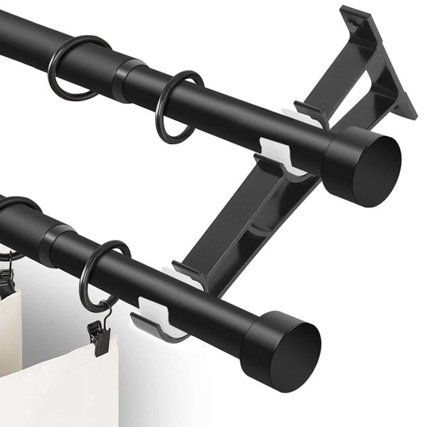 2 Pack Curtain Rod Brackets for Walls, Curtain Rod Holder, Drapery Rod Hold Carousel 2