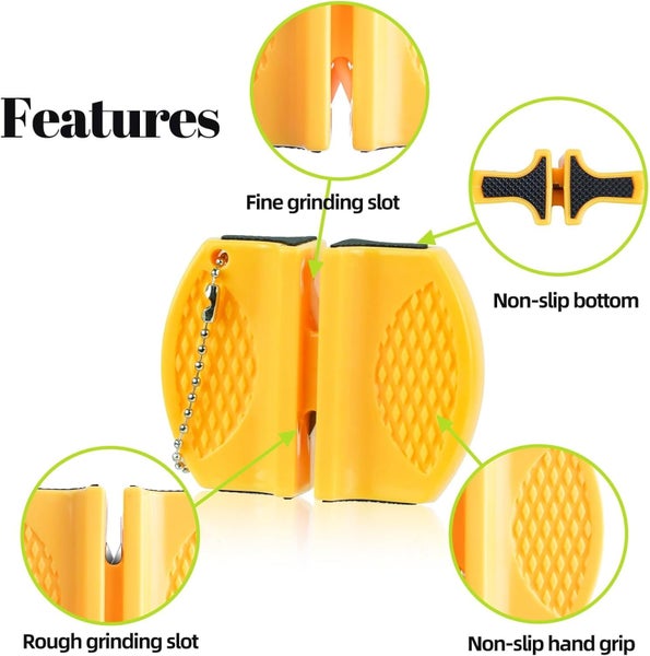 4Pcs Pocket Knife Sharpener, Small Knife Sharpener for Pocket Knives, Coars Carousel 2