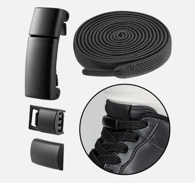 No-Tie Elastic Shoelaces with Magnetic Buckle Easy Slip-On Carousel 1