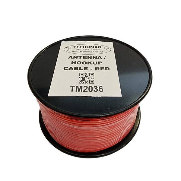 TECHOMAN Red Antenna / Aerial Wire and Hookup Cable DC Maximum 7.5 Amps - 100m Carousel 1