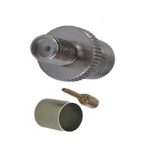 TECHOMAN SMA Female Crimp Plug for RG-8 RG213 LMR400 SLMR400 Coaxial Cable Carousel 1
