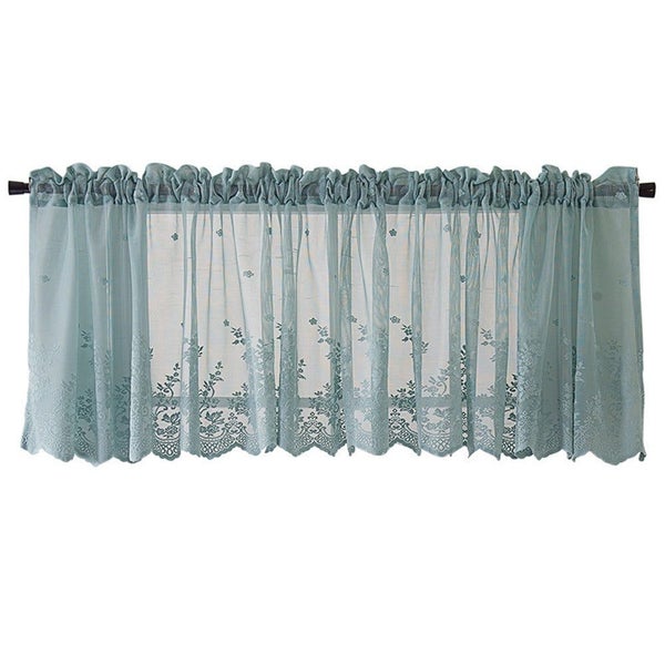 Floral Lace Curtain, Lightweight Lace Window Curtain - Rod Pocket Light-Fil Carousel 2
