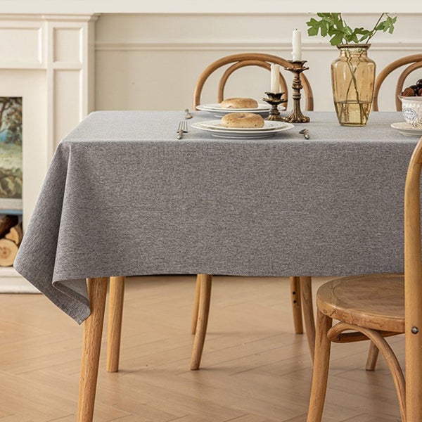Faux Linen Small Rectangle Tablecloth for Kitchen Dining Room,Outdoor Coffe Carousel 2