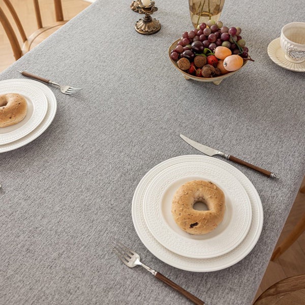 Faux Linen Small Rectangle Tablecloth for Kitchen Dining Room,Outdoor Coffe Carousel 7