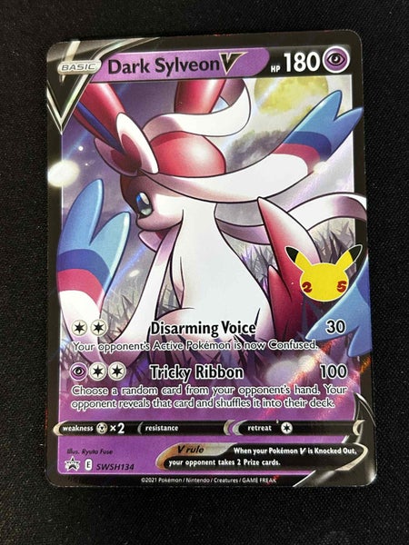 Dark Sylveon V 25th Celebrations Mint / Near Mint Pokemon Promo Card Carousel 1