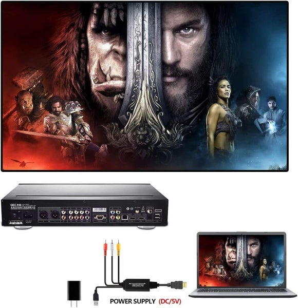 RCA to HDMI Converter, AV to HDMI Converter Cable Cord, 3RCA CVBS Composite Carousel 6