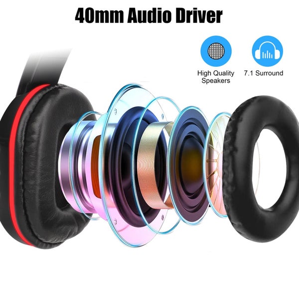 Gaming Headset with Microphone Fit for PC/PS4/PS5/Xbox One/Nintendo, Stereo Carousel 2