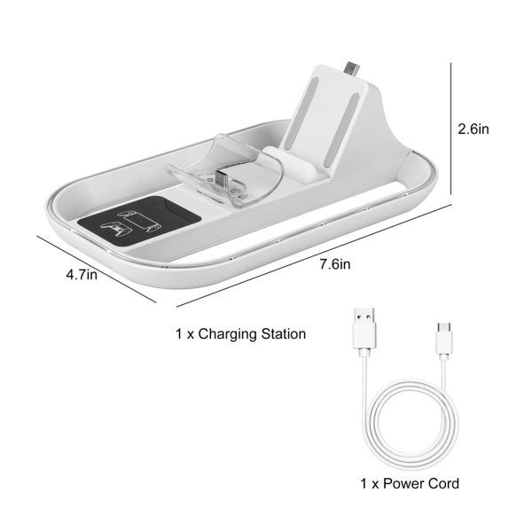 Charging Dock Fit for PlayStation Portal/PS5 Controller, Charger Station wi Carousel 7