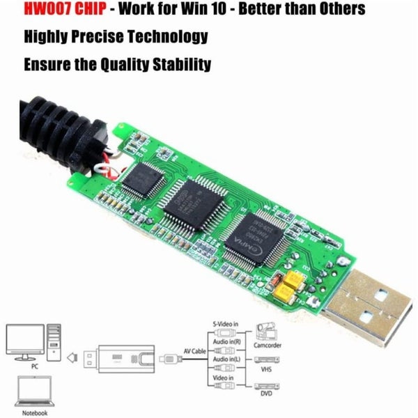 VHS to DVD converter, USB 2.0 audio and video recording card, VHS video rec Carousel 2