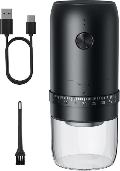 Portable Battery Powered Burr Coffee Grinder with 40 Adjustable Settings & Carousel 1