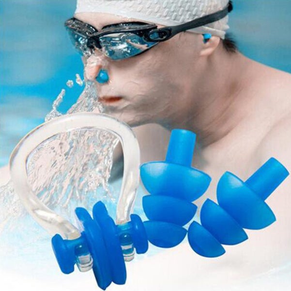Silicone Swimming Nose Clip and Earplugs Set Carousel 1