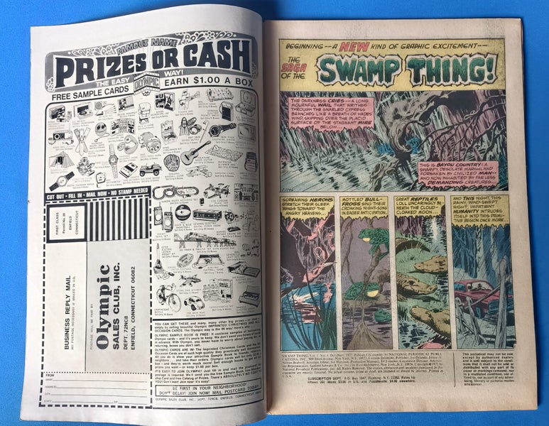 Swamp Thing #1 (1972, DC) – First Appearance – Wrightson/Wein VG/FN Carousel 2