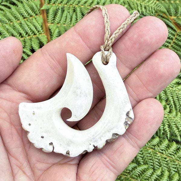 Large Deer Antler Matau Pendant by Don Campbell Carousel 2