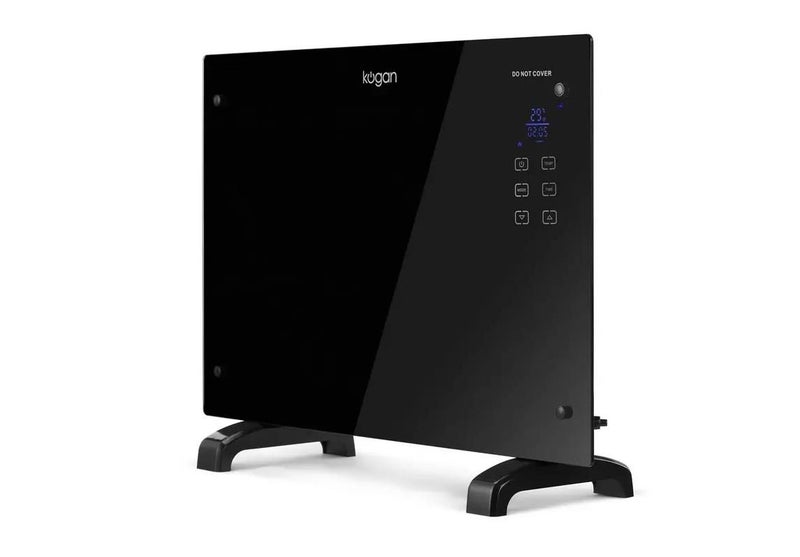 Kogan 1500W Black Glass Portable Electric Panel Heater Carousel 2