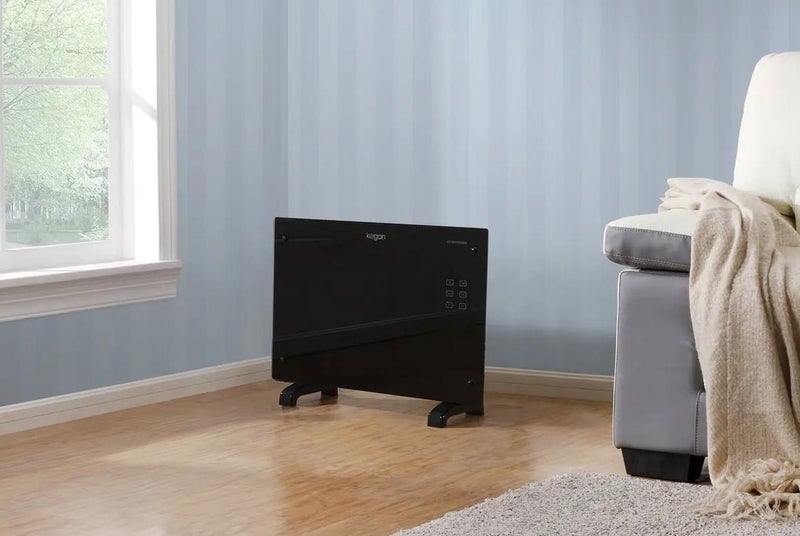 Kogan 1500W Black Glass Portable Electric Panel Heater Carousel 4