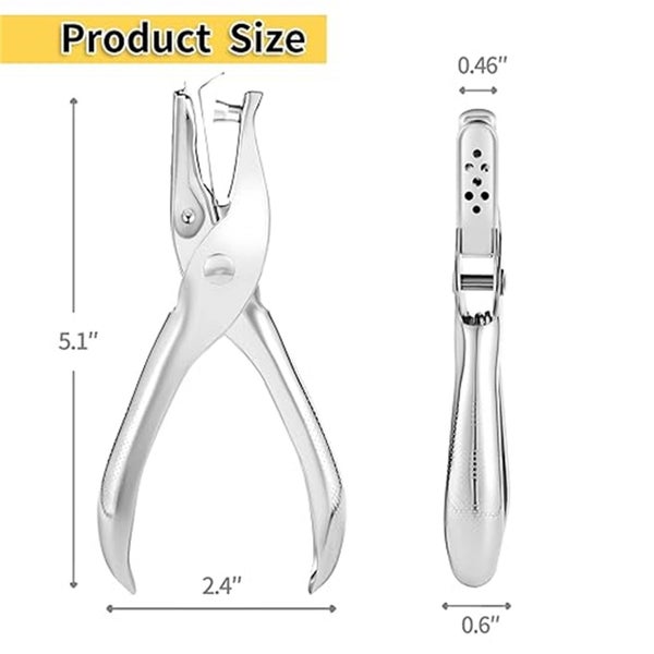 2 PCS Hole Punch,1/4 Inch Single Hole Puncher with 6-Sheet Capacity,Durable Carousel 2