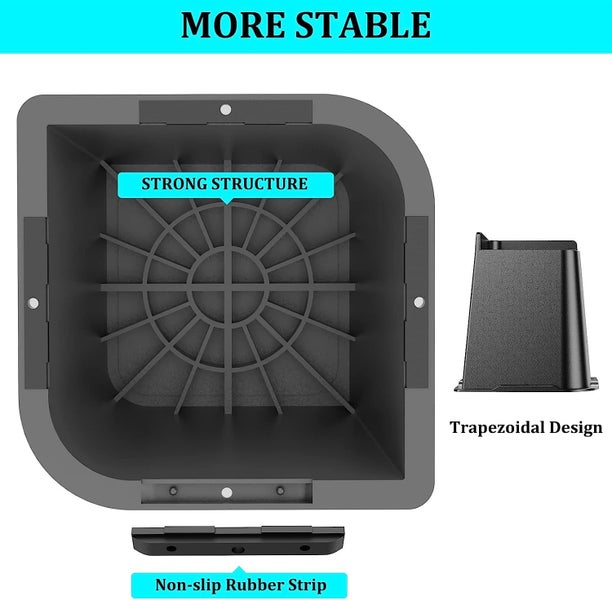 Bed Furniture Risers 4 Inch Lift, Heavy Duty Stackable Bed Elevators for Ta Carousel 8