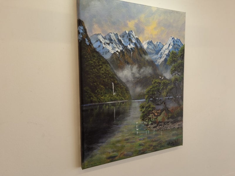 Waterfall Fiordland - Caley Hall - Original Painting Carousel 13