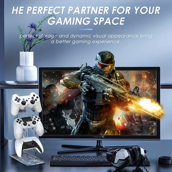 Durable 3 Tier Black Gaming Accessories Controller Holder And Headset Stand Carousel 7