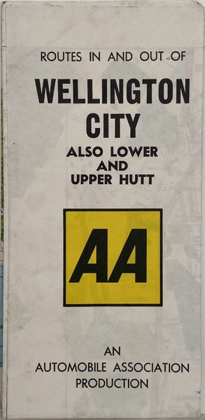 AA ROAD MAP: Wellington City and Lower and Upper Hut circa 1970s Carousel 1