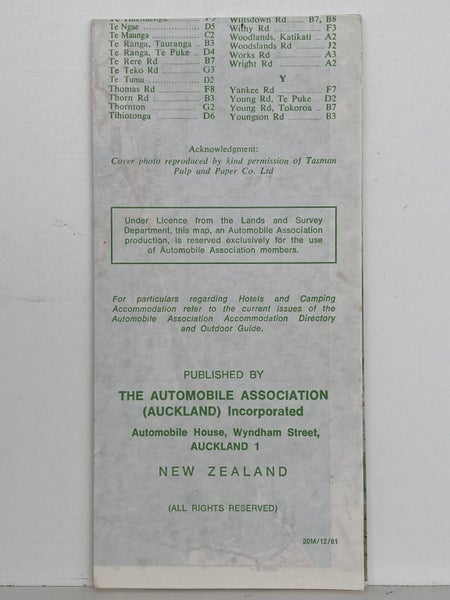 AA ROAD MAP: Bay of Plenty circa 1980s Carousel 3