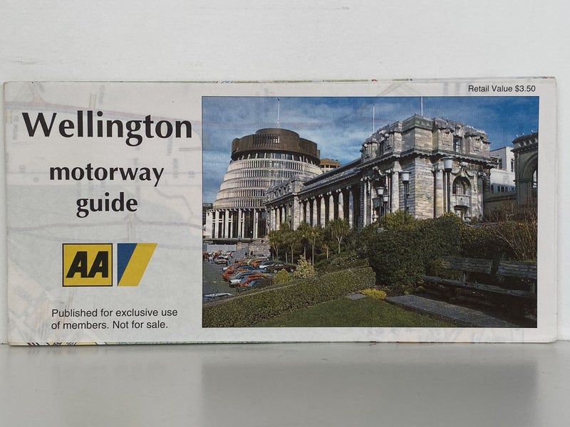 AA ROAD MAP: Wellington Motorway Guide circa 1980 Carousel 2