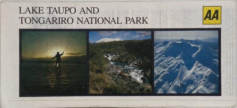 AA ROAD MAP: Lake Taupo and Tongariro National Park circa 1980s Carousel 1