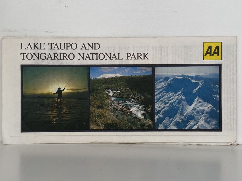 AA ROAD MAP: Lake Taupo and Tongariro National Park circa 1980s Carousel 2