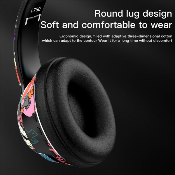 Cool Graffiti LED Wireless Gaming Headset - Bluetooth 5.1 Over-Ear Headphon Carousel 9