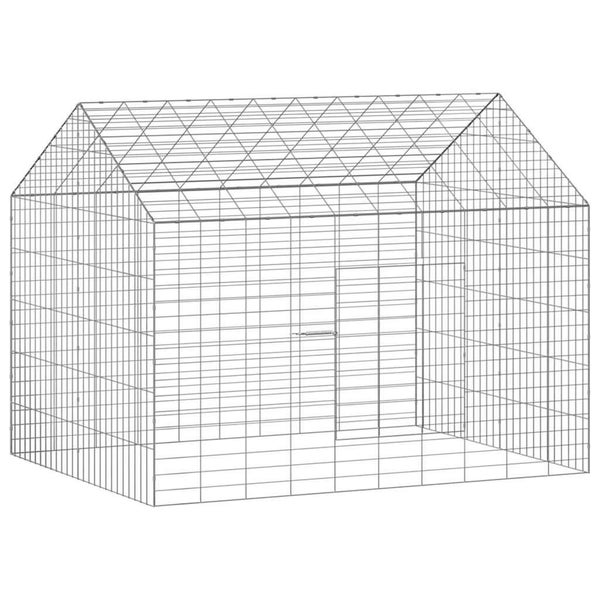 Rabbit Cage Silver 400 X 78 X 78 Cm Galvanised Steel Axbokxtx Carousel 2