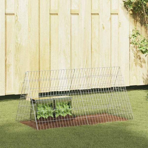 Rabbit Cage Silver 650 X 55 X 55 Cm Galvanised Steel Axbokxxa Carousel 1