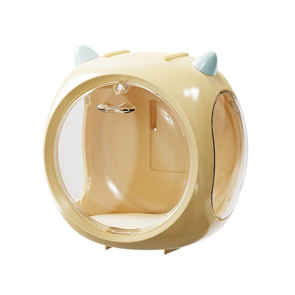 Elosung 2Pcs Yellow Cute Magnetic Display Case - Dustproof 'Space Capsule' Box F Carousel 1