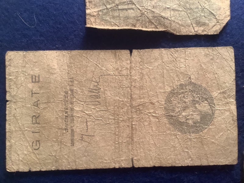 Italian banknotes x 5 Carousel 4