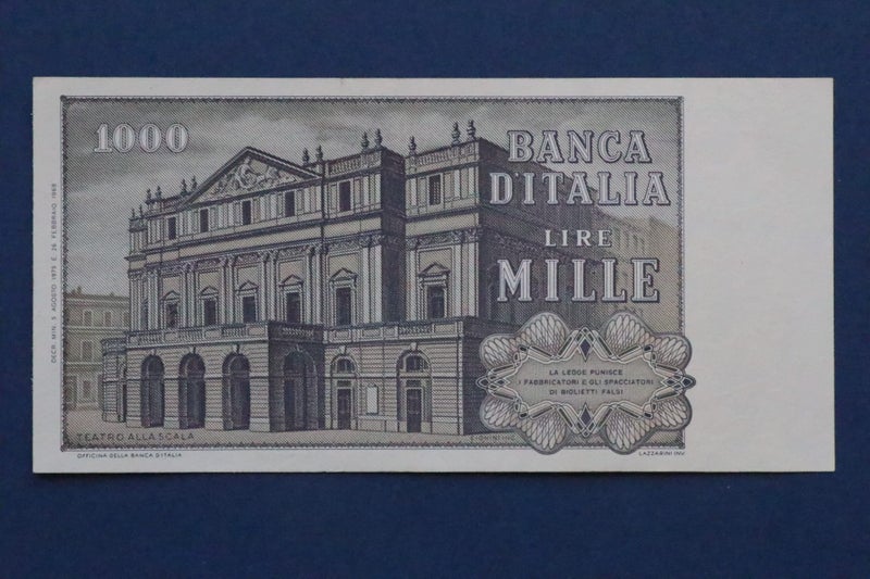 Bank of Italy: One thousand Lire paper banknote: Excellent condition Carousel 2