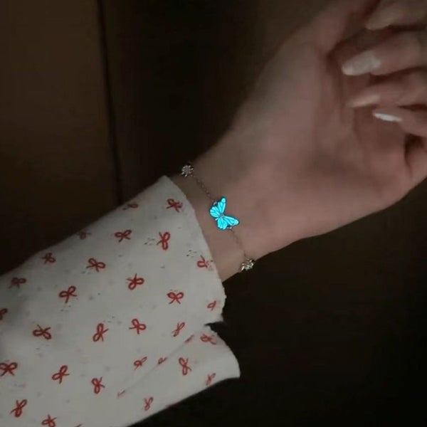 Sterling Silver Butterfly Bracelet Anklet Created Opal Butterfly Jewelry Gi Carousel 1